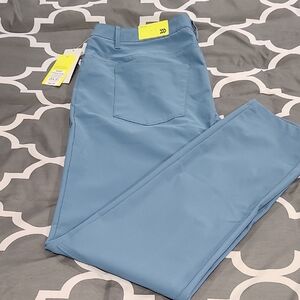 NWT All In Motion Light Blue Stretch 5 Pocket Golf Pants Sz: 34x30